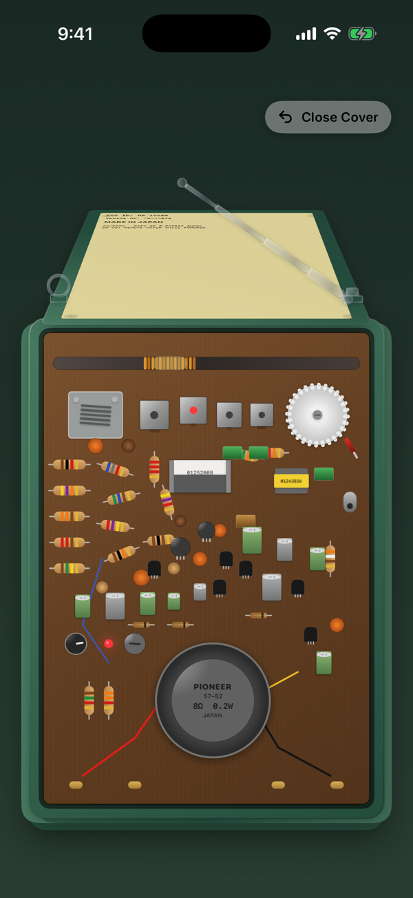 Radio Retro Internal Component Label