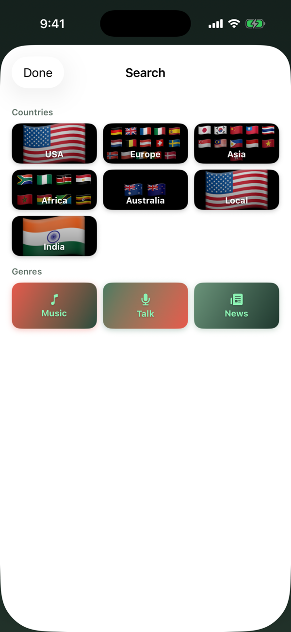 Radio Retro station search